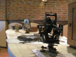 Kleine expositie van oude landmeetinstrumenten